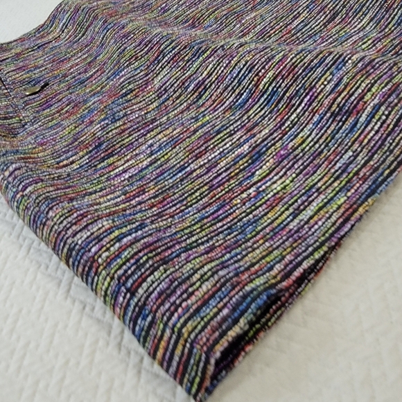 Loft Multicolor Tweed Skirt Brass Tone Buttons Size 00 Petite - Picture 3 of 14